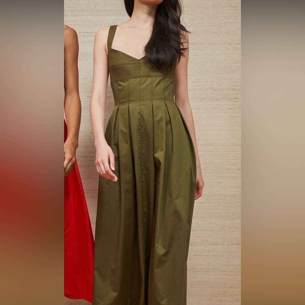 La Ligne Madeline Dress- Olive Green NWOT